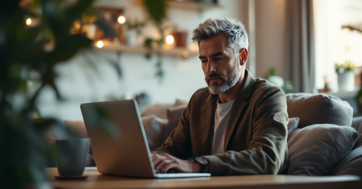 Personne travaillant sur un ordinateur portable pour créer un site internet dans un bureau moderne