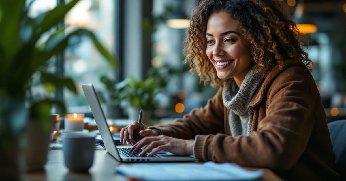 Formation digital marketing : professionnel travaillant sur une stratégie numérique dans un espace moderne